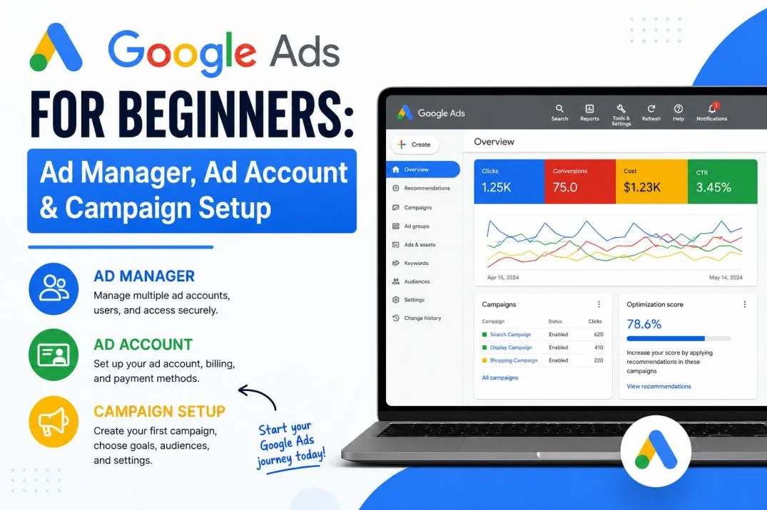 Google Ads for Beginners: Ad Manager, Ad Account & Campaign Setup